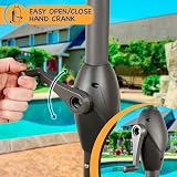 SUNMER 2.7M Garden Parasol Green with Crank Tilt UV 30+ 38mm Steel Pole view 4