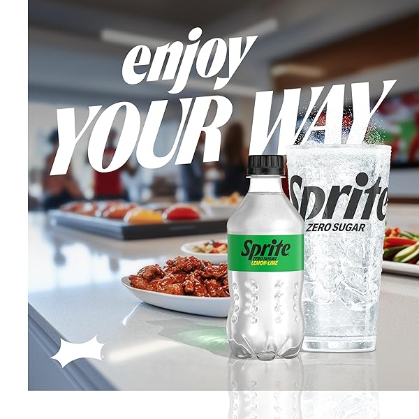 SPRITE ZERO SUGAR LEMON LIME DIET SODA POP SOFT DRINKS, 12 FL OZ, 8 PACK