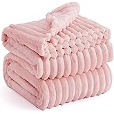 Bedsure GentleSoft Coral Pink Fleece King Blanket for Couch - Super Soft Cozy Blankets for Women, Cute Small Blanket for Girls, 108x90 Inches