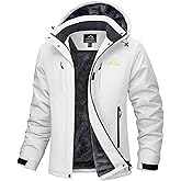 MAGCOMSEN Women's Ski Jacket Snow Winter Coat Waterproof Insulated Warm Fleece Thermal Skiing Jacket Windproof Raincoat