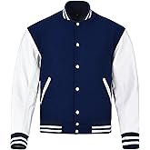 Sledwise Varsity Jacket Baseball Letterman Jacket– Wool and Leather Premium Quality Unisex Basketball Jacket