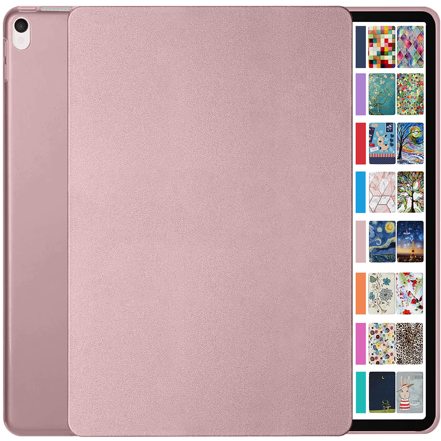 DuraSafe Cases for iPad Pro 12.9 2nd Gen 2017 Hard Back Case A1670 MQDC2B/A MQDD2B/A MQDA2B/A A1671 MP6H2B/A MP6J2B/A MP6G2B/A MPL02B/A MPL12B/A A1821 MQEF2B/A MQED2B/A - Rose Gold