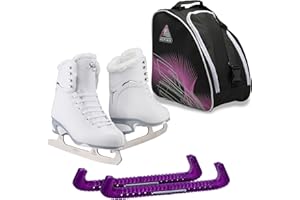 SKATE GURU Jackson Ultima Finesse JS180 / JS181 / JS184 Figure Ice Skates for Women and Girls Bundle with Guardog Skate Guards, Jackson Skate Bag JL350 - Improved, JUST LAUNCHED 2020