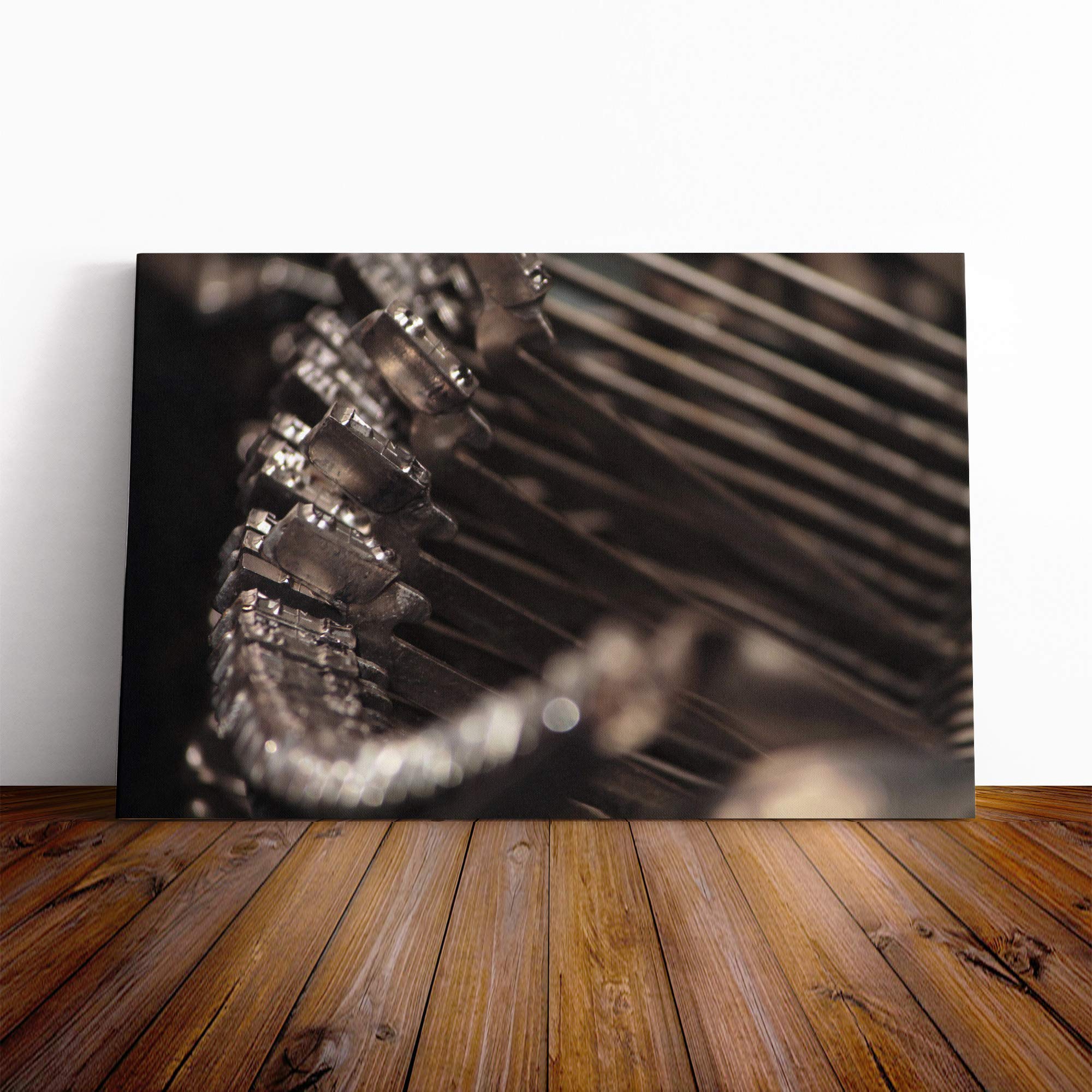 Antique Typewriter (2) Canvas Print | Gallery Wrapped 30mm Frame Wall Art | 20x14 inches | Ready to Hang | Retro Picture | Living Room Bedroom Lounge Office