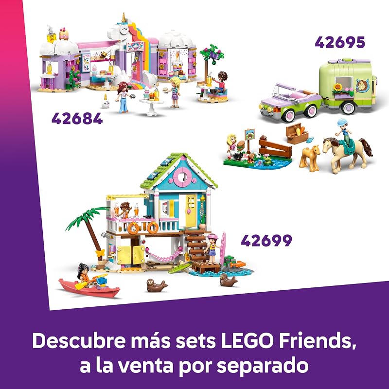 Friends Día Divertido en el Parque Acuático – Juguete en Miniatura con Tobogán, 2 Mini Muñecos, 4 Figuras de Animales y Accesorios de Mascotas – Regalo de Cumpleaños para Niñas de 6+ Años – 42676 — foto 7 de 8