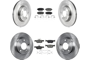 Transit Auto Front Rear Disc Brake Rotors And Semi-Metallic Pads Kit Replacement For 2020-2023 Mazda CX-30 With 264mm Diamete