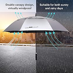 G4Free 68 Inch UV Protection Golf Umbrella Auto