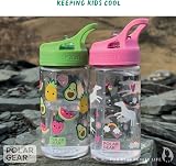 Polar Gear Kids Water Bottle 400ml Rainbow Leakproof with Straw view 7