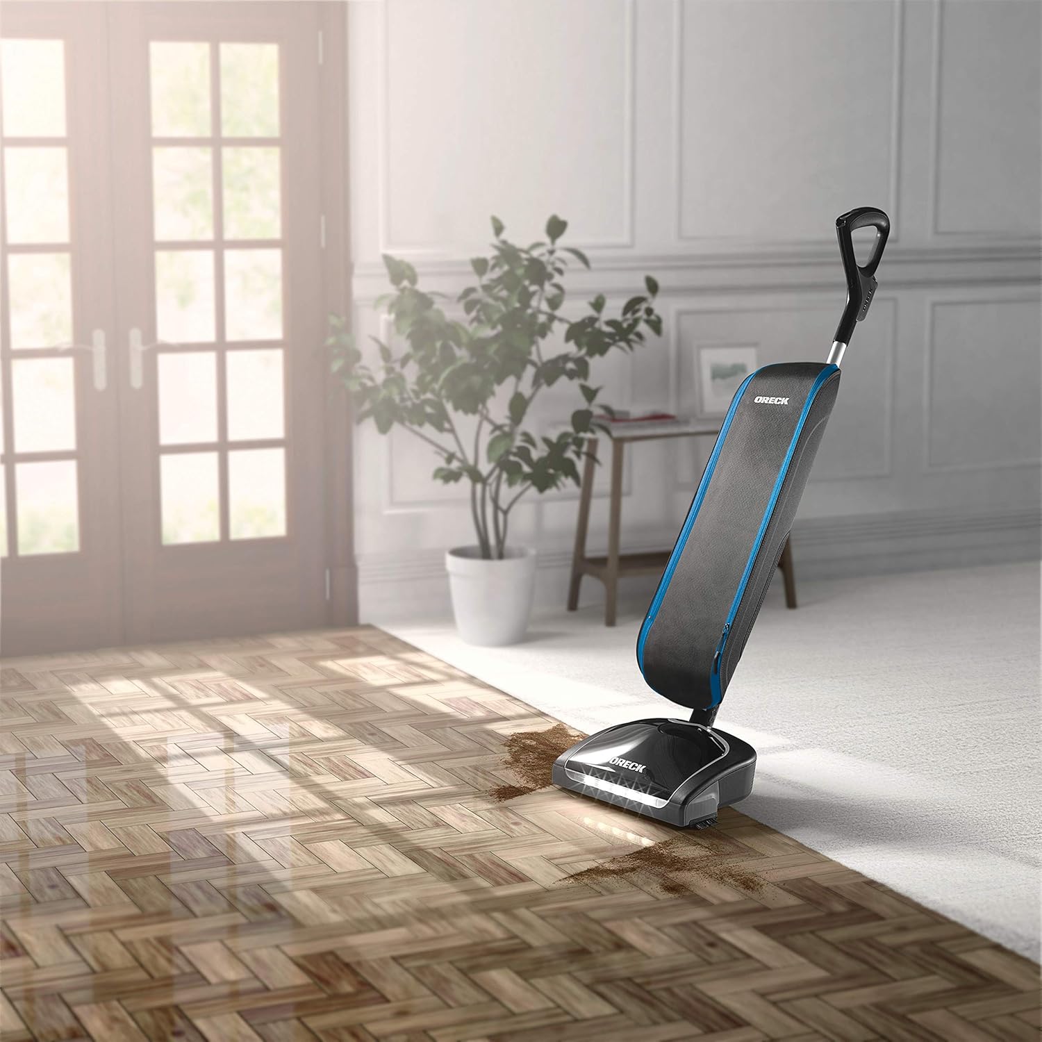 Oreck HEPA Upright Bagged Vacuum Cleaner, Lightweight, 30 ft Power Cord, UK30205PC, Blue: Home & Kitchen