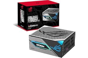 ASUS ROG Thor 1200W Platinum III PSU (80 Plus Platinum Certified, ATX 3.1, GaN MOSFET, GPU-First Intelligent Voltage Stabiliz
