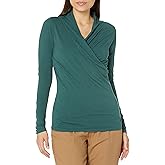 Velvet by Graham & Spencer Womens Velvet by Graham & Spencer Women's Meri Gauzy Whisper Classic Wrap Front Top