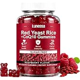 Plaxssuss Red Yeast Rice and CoQ10 2400mg, Restores Body Vitality, Raspberry Flavor, Non-GMO, 60 Gummies (1)