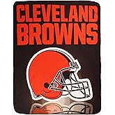 Northwest NFL Cleveland Browns Gridiron Fleece Throw Blanket, Team Colors, 50" x 60"