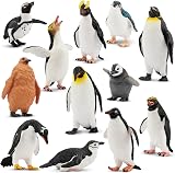 toymany 12Pcs Penguin Figurines Realistic PVC Party Set Christmas Gift