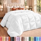 Utopia Bedding Queen Comforter, Duvet Insert, White, 88 x 88 Inches | Soft and Fluffy Down Alternative Bed Comforter, All Season, Breathable, Corner Tabs, Box Stitched, Durable, Machine Washable