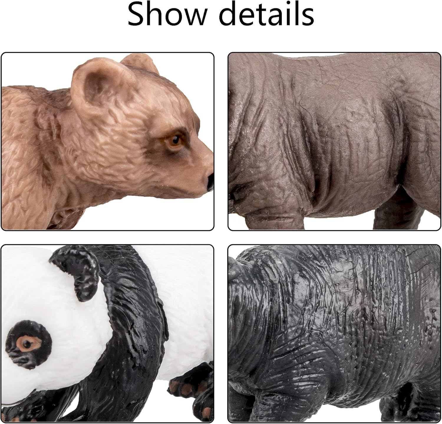 TOYMANY 10PCS Dog Figurines Playset Hand Painted