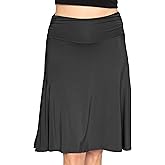 STRETCH IS COMFORT Women's & Plus Size Knee and Ankle Length Ruched Waist Flowy Skirt | Soft & Lightweight | Sizes S - 5X