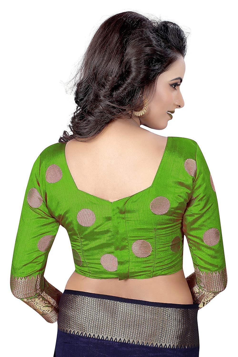 c j enterprise women's kanjivaram art silk sarees with blouse piece