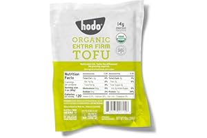 Hodo Extra Firm Organic Tofu | Meat-less substitute | Plant-based protein | Vegan | Vegetarian | Read-to-eat meal | Organic tofu | Gluten-free | Meat alternative | Kosher | 10oz