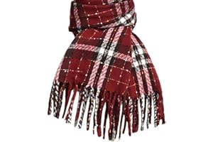 coclothy Scarf for Women - Winter Womens Long Plaid Scarf, Warm Pashmina Shawls and Wraps Cashmere Feel Blanket Scarves