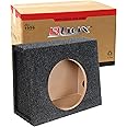 Atrend Bbox Single Sealed 12 Inch Subwoofer Enclosure - Car Subwoofer Boxes & Enclosures - Made in USA Premium Subwoofer Box Improves Audio Quality, Sound & Bass - Nickel Finish Subwoofer Terminals - Black