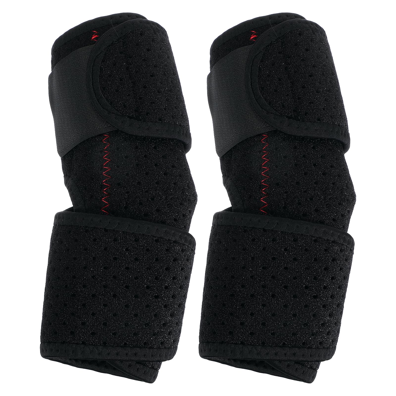 PATIKIL Elbow Sleeve Brace, Tennis Elbow Splint,2 Pcs Compression Wrap Arm Sleeves Golfers Pad Brace for Cubital Tendonitis Strain Women & Men, Black