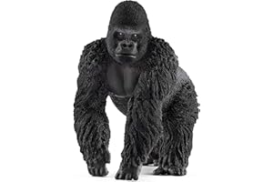 Schleich Wild Life Realistic Male Gorilla Animal Figurine - Authentic Detailed Wild Male Gorilla Toy for Boys and Girls Education Imagination and Play, Highly Durable Gift for Kids Ages 3+