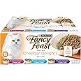 Fancy Feast Wet Cat Food, Cheddar Delights Variety Pack 3 Flavours - 85 g Can (12 Pack)
