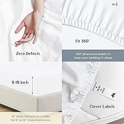 Mayfair Linen 500 Thread Count Cotton Sheet White