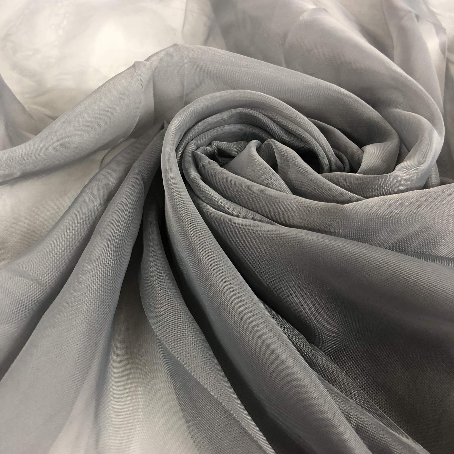Megachest Wedding Voile Fabric 58 Inches Wide DIY Material (Dark Silver, 10 Meters Long) — image 1