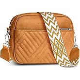 Vantamo Premium Quilted Crossbody Bags for Women with Anti-Pickpocket Clip, Vegan Leather Handbags, Travel Purses for Women