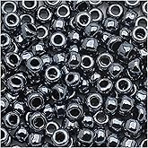 Toho Round Seed Beads 6/0#81 'Metallic Hematite' 8g