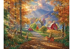Buffalo Games - Abraham Hunter - Fall Memories - 1000 Piece Jigsaw Puzzle - Colorful Autumn Puzzles for Adults – Beautiful Seasonal Artwork, and Hours of Relaxing Fun