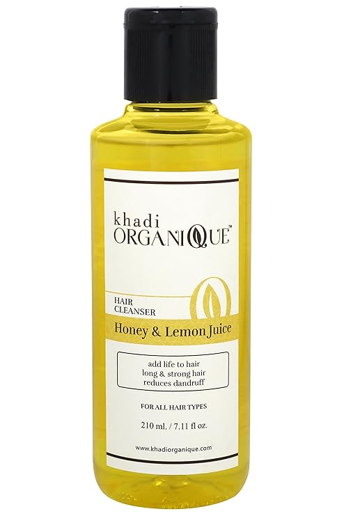Khadi Organique Honey Lemon Juice Hair Shampoo Cleanser 210 Ml