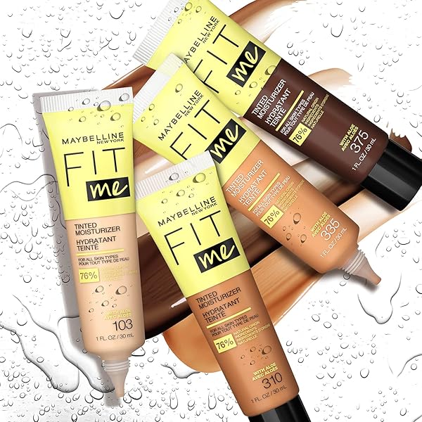 MAYBELLINE FIT ME TINTED MOISTURIZER, NATURAL COVERAGE, FACE MAKEUP, 370, 1 COUNT
