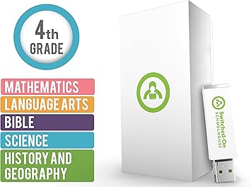 Amazon Com Switched On Schoolhouse 4th Grade Homeschool 5 Subject Curriculum Set Full Year Bible History Geography Language Arts Math And Science Courses Usb Homeschooling Classes For Grade 4 Office Products