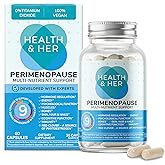 Health & Her Perimenopause Supplement for Women – The UK’s No.1 Perimenopause Supplement - Multi-Nutrient Wellbeing Support for Early Stage of Menopause, Vegan, Gluten-Free, Non GMO (60 ct - 1 Month)