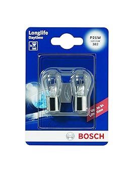 Bosch 1987301050 Autolampe P21W LONGLIFE - Stopp-/Blinklicht-/Schluss-/Kennzeichenlampe