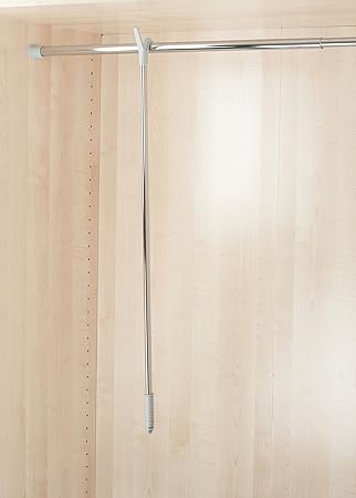 Ronin Furniture Fittings® Kleiderarm Kleiderhaken verlängerter Arm starr Chrom Griff alufarben