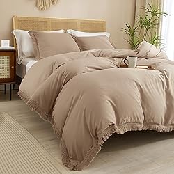 Smoofy Taupe Tassel King Size Comforter Set, Boho