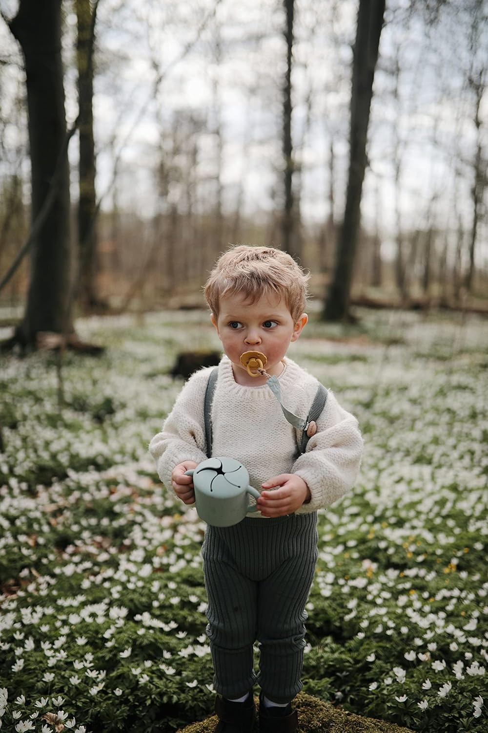 FRIGG Daisy Silicone Baby Pacifier | Made in Denmark | BPA-Free (Graphite/Peach Bronze, 6-18 Months) : Baby