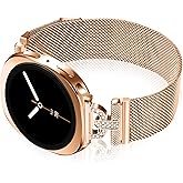 HAYONLIY Metal Magnetic Bands Compatible with Samsung Galaxy Watch 8 40mm 44mm/Galaxy Watch 8 Classic 46mm, Mesh Stainless Steel Dressy Wristband with D-Shape Diamond Women
