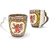 Royal Tara Set of 2 Rampant Lion China Mug - Scottish Weave