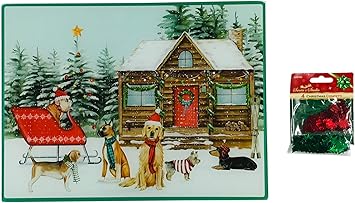 ホリデー装飾キッチンカッティングボード クリスマスソリ犬がキャビンにやってくるプレゼント付き Generic まな板 カッティングボード 通販 Amazon
