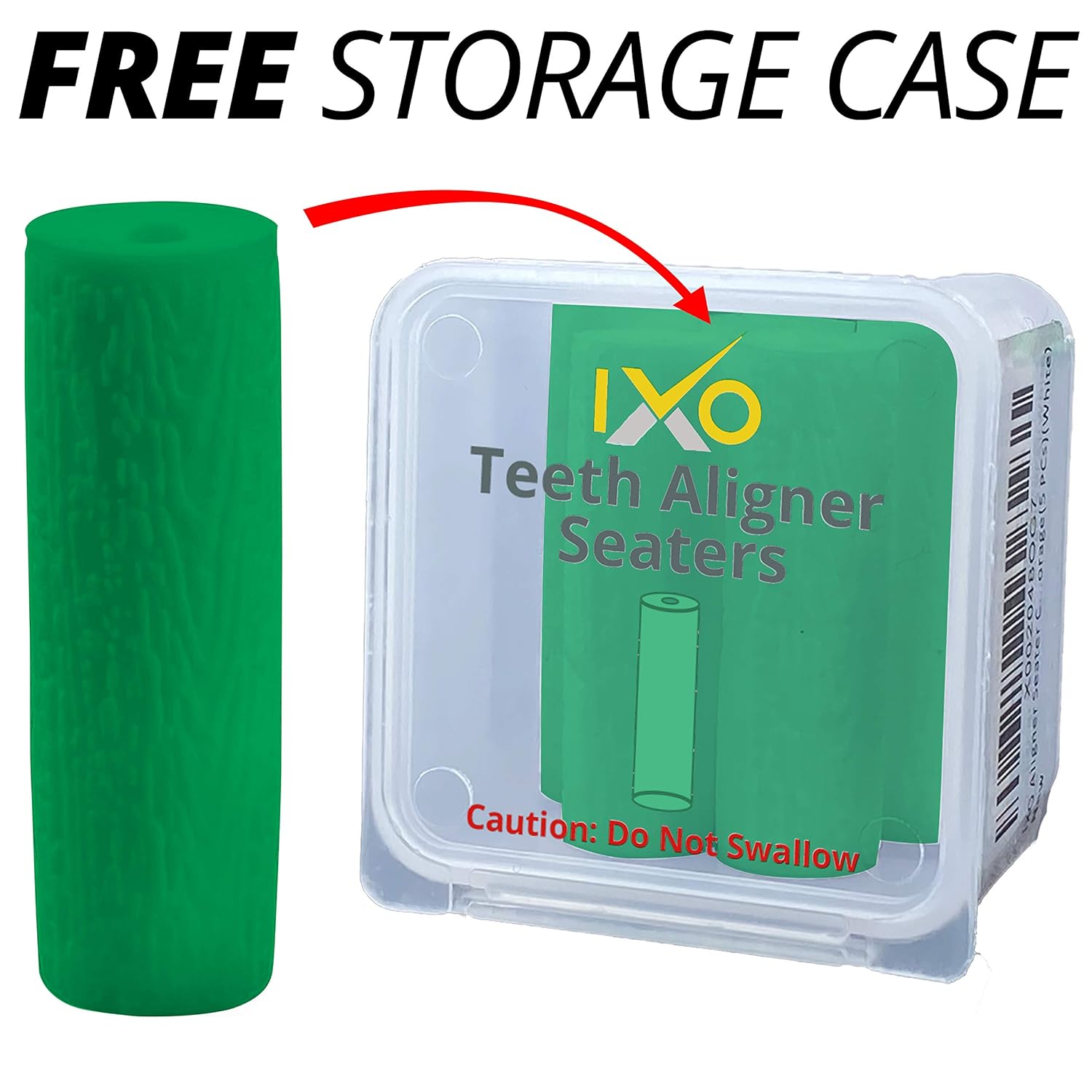 IXO Aligner Seater Chewies for Invisalign Aligners, Mint Scent, Free Carry Case for Travel and Storage (5 PCs) (Green) : Beauty