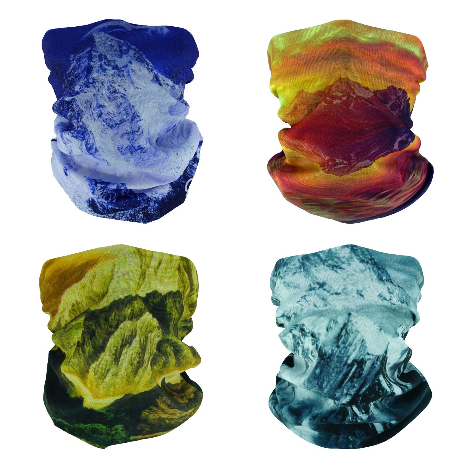 SMEHCF 4 Headband Bandana Balaclava Half Face Mask Shield Head Hair Scarf Neck Gaiter Hat Multipurpose For WoMen Men Breathable Reusable Washable