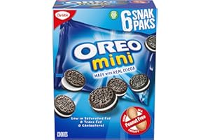 OREO Snack Packs Mini Chocolate Sandwich Cookies, School Snacks, 180g, 6 Packs