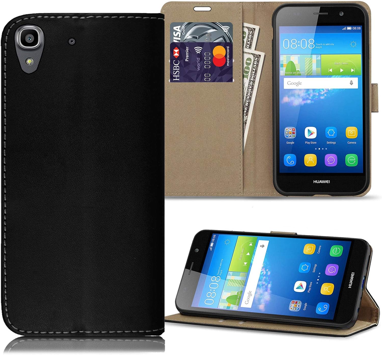 Huawei Y6 2015 Case, ProGadgetsLTD Premium PU Leather Amazon.co.uk