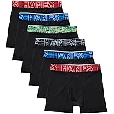 Hanes boys Performance Tween Boxer Briefs Underwear, Assorted Prints & Solids, 6-pack