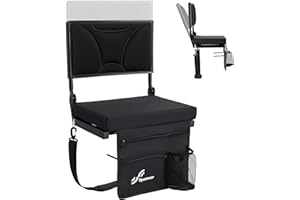 Stadium Seats with Backs, Sportneer Adjustable Height & Backrest Stadium Seat with Reclining Positions & Padded Cushion, Port